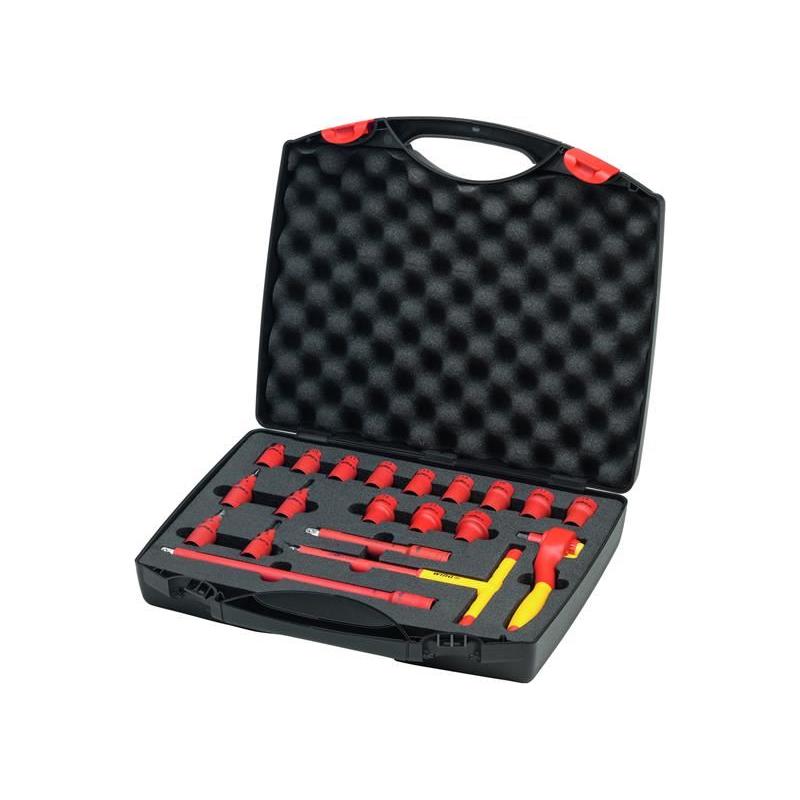 Wiha Insulated 3/8in Ratchet Wrench Set, 21 Piece (inc. Case) Wiha - RockBottom Northampton