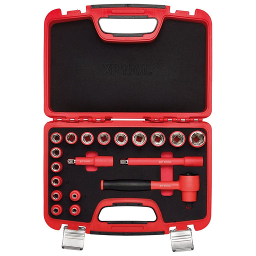 Draper XP1000 VDE Metric Socket Set, 3/8" Sq. Dr. (19 Piece) Draper - Town Tools