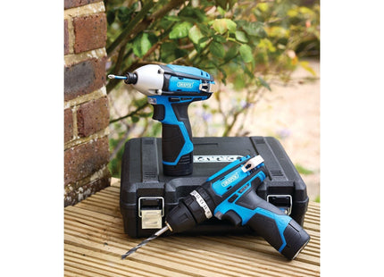 Draper 12V Combi Drill & Impact Driver, 2 x 1.5Ah Batteries, 1 x Fast Charger Draper - Town Tools