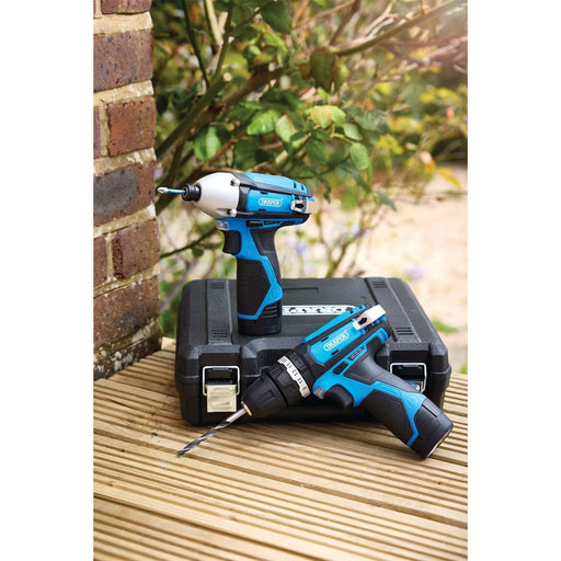 Draper 12V Combi Drill & Impact Driver, 2 x 1.5Ah Batteries, 1 x Fast Charger Draper - Town Tools