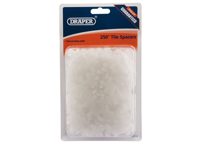 Draper Tile Spacers, 6mm (Approx 250) 83374 Draper - Town Tools 