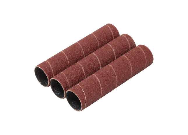 Draper Aluminium Oxide Sanding Sleeves, 25 x 115mm, 80 Grit (Pack of 3) Draper - Town Tools