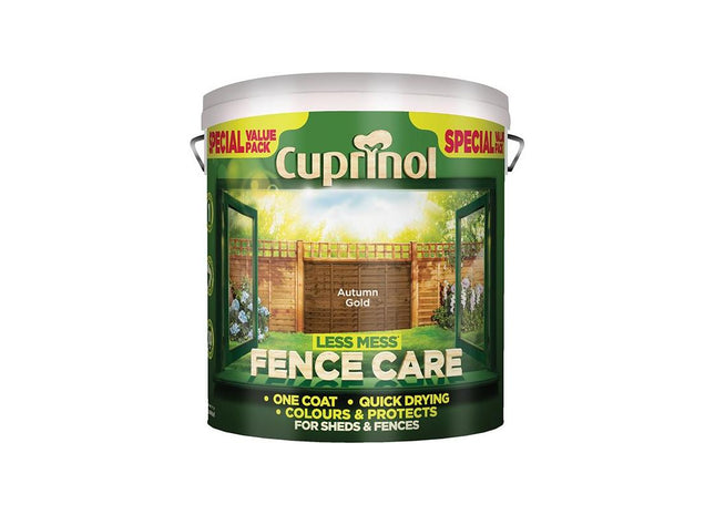 Cuprinol Less Mess Fence Care Autumn Gold 6 litre Cuprinol - RockBottom Northampton