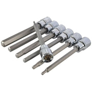 Bluespot Tools 3/8in Drive Extra Long Hex Socket Bit Set, 7 Piece BlueSpot Tools - RockBottom Northampton