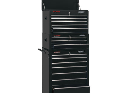 Draper Combined Roller Cabinet and Tool Chest, 15 Drawer, 26", Black 04594 Draper - Town Tools 
