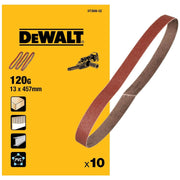 Dewalt Band File Sanding Belt 13 x 457mm 120G Pack of 10 Dewalt - RockBottom Northampton