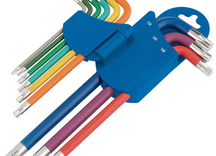 Draper TX-STAR Metric Coloured Long Arm Key Set (9 Piece) 66143 Draper - Town Tools 