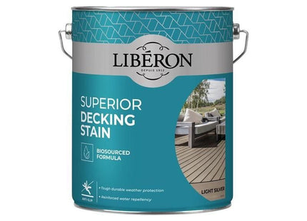 Liberon Superior Decking Stain Light Silver 5 litre Liberon - RockBottom Northampton