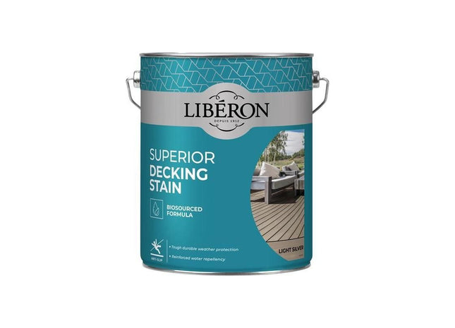 Liberon Superior Decking Stain Light Silver 5 litre Liberon - RockBottom Northampton
