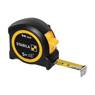 Stabila BM 100 Compact Pocket Tape 5m/16ft (Width 19mm) Stabila - RockBottom Nothampton