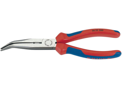 Draper Knipex 26 22 200 Angled Long Nose Pliers with Heavy Duty Handles, 200mm Draper - Town Tools 