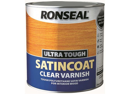 Ronseal Ultra Tough Internal Clear Satincoat Varnish 2.5 litre Ronseal - RockBottom Nothampton