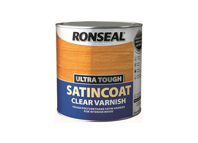 Ronseal Ultra Tough Internal Clear Satincoat Varnish 2.5 litre Ronseal - RockBottom Nothampton
