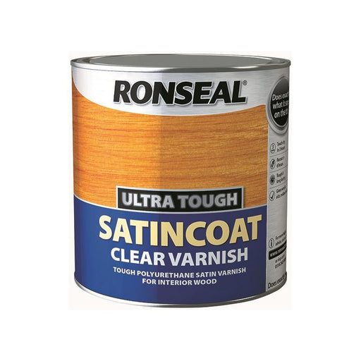 Ronseal Ultra Tough Internal Clear Satincoat Varnish 2.5 litre Ronseal - RockBottom Nothampton