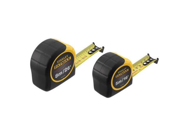Stanley® Hand Tools FatMax® Classic Tape Twin Pack 5m/16ft + 8m/26ft (Width 32mm) STANLEY® Hand Tools - RockBottom Nothampton