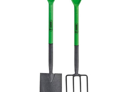 Draper Carbon Steel Garden Fork and Spade Set, Green 16566 Draper - Town Tools 