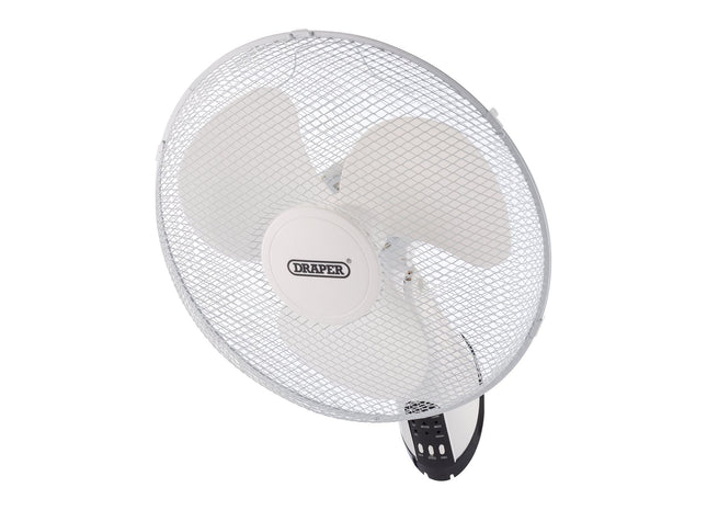 Draper 230V Oscillating Wall Mounted Fan with Remote Control, 16"/400mm, 3 Speed Draper - Town Tools 
