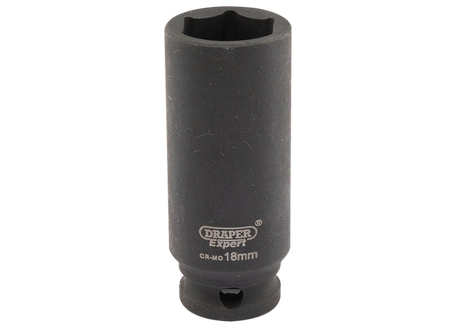 Draper Expert HI-TORQ 6 Point Deep Impact Socket, 3/8" Sq. Dr., 18mm Draper - Town Tools 