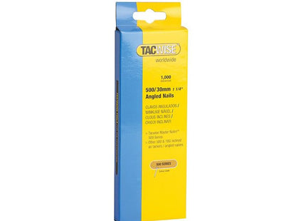 Tacwise 500 18 Gauge 30mm Angled Nails (Pack 1000) Tacwise - RockBottom Northampton