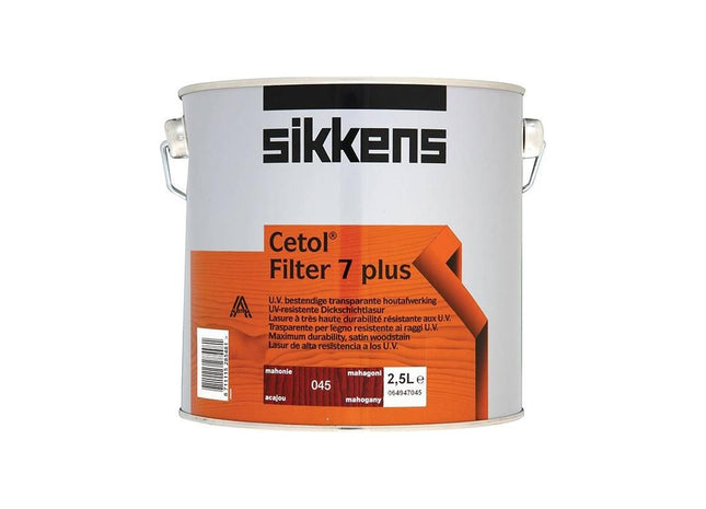Sikkens Cetol Filter 7 Plus Translucent Woodstain Mahogany 2.5 litre Sikkens - RockBottom Nothampton