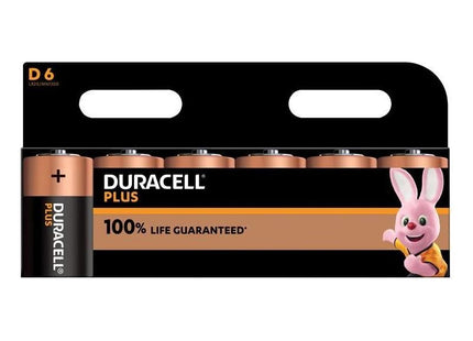 Duracell D Cell Plus Power +100% Batteries (Pack 6) Duracell - RockBottom Northampton