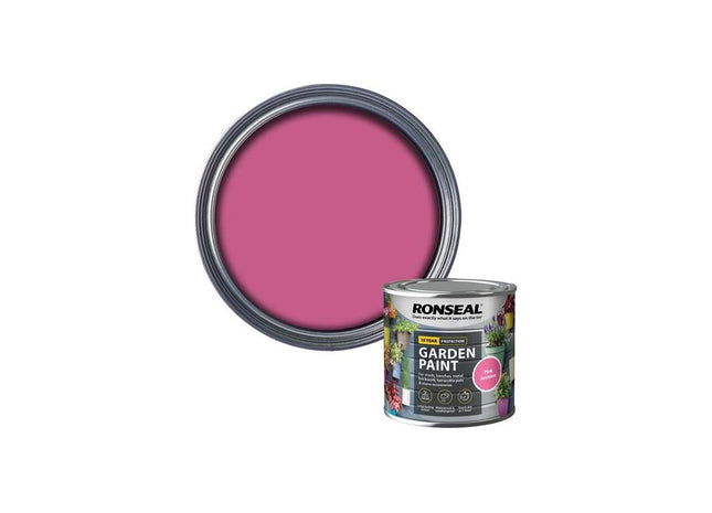 Ronseal Garden Paint Pink Jasmine 250ml Ronseal - RockBottom Nothampton