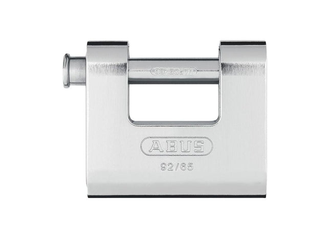 Abus Mechanical 92/65mm Monoblock Brass Body Shutter Padlock Keyed Alike KA8511 ABUS Mechanical - RockBottom Northampton 
