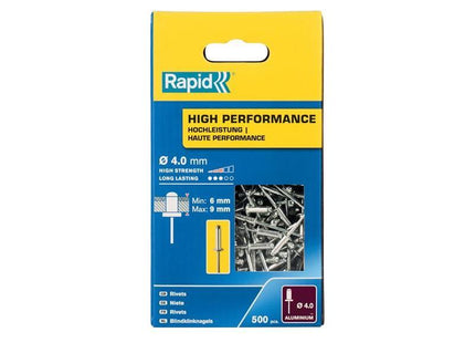 Rapid High Performance Rivets 4 x 12mm (Box 500) Rapid - RockBottom Nothampton