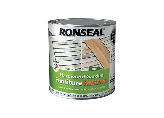 Ronseal Hardwood Garden Furniture Restorer 1 litre Ronseal - RockBottom Nothampton