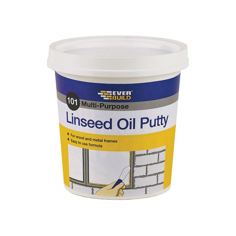 Everbuild Sika 101 Multi-Purpose Linseed Oil Putty Natural 500g Everbuild Sika - RockBottom Northamptin