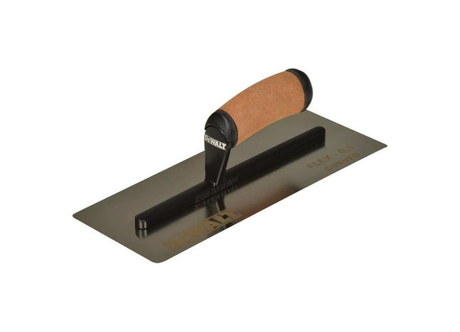 Dewalt Drywall 0.5mm FLEX Stainless Steel Curved Trowel, Leather Handle 12in DEWALT Drywall - RockBottom Northampton