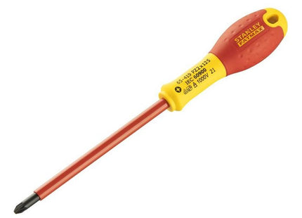 Stanley® Hand Tools FatMax® VDE Insulated Screwdriver Pozidriv Tip PZ2 x 125mm STANLEY® Hand Tools - RockBottom Nothampton