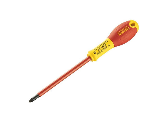 Stanley® Hand Tools FatMax® VDE Insulated Screwdriver Pozidriv Tip PZ2 x 125mm STANLEY® Hand Tools - RockBottom Nothampton