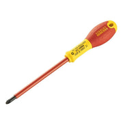 Stanley® Hand Tools FatMax® VDE Insulated Screwdriver Pozidriv Tip PZ2 x 125mm STANLEY® Hand Tools - RockBottom Nothampton