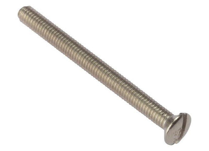 Forgefix Socket Screw Slotted Raised Head Nickel Plated 3.5 x 75mm Bag 100 ForgeFix - RockBottom Northampton