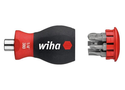 Wiha Magnetic SoftFinish® Stubby Screwdriver with Bit Magazine (SL, PH) Wiha - RockBottom Northampton