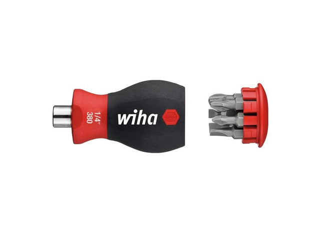 Wiha Magnetic SoftFinish® Stubby Screwdriver with Bit Magazine (SL, PH) Wiha - RockBottom Northampton