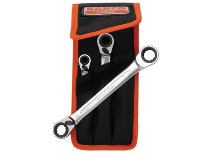 Bahco S4RM Series Reversible Ratchet Spanner Set, 3 Piece Bahco - RockBottom Northampton