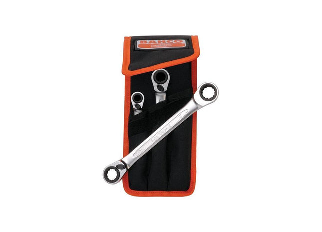 Bahco S4RM Series Reversible Ratchet Spanner Set, 3 Piece Bahco - RockBottom Northampton