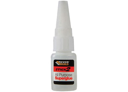 Everbuild Sika STICK2® All-Purpose Superglue Bottle 5g Everbuild Sika - RockBottom Northamptin