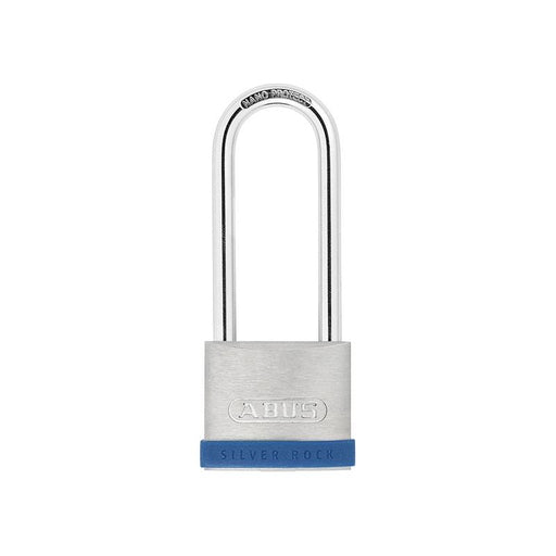 Abus Mechanical 50mm Silver Rock™ 5 Padlock Long Shackle 80mm ABUS Mechanical - RockBottom Northampton 