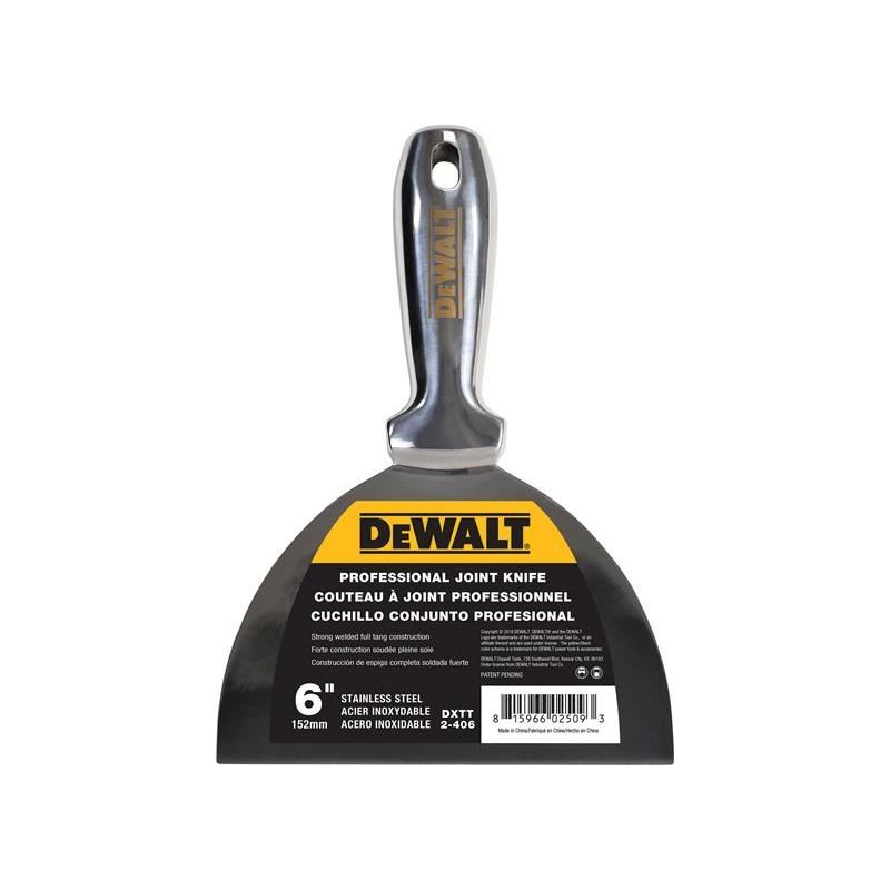 Dewalt Drywall Stainless Steel Jointing/Filling Knife 150mm (6in) DEWALT Drywall - RockBottom Northampton