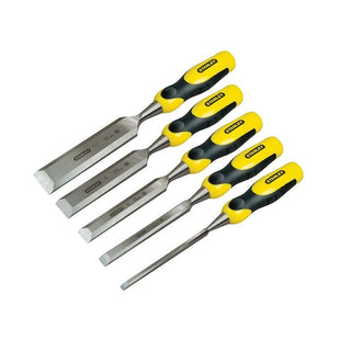 Stanley® Hand Tools DYNAGRIP™ Bevel Edge Chisel with Strike Cap Set, 5 Piece STANLEY® Hand Tools - RockBottom Nothampton
