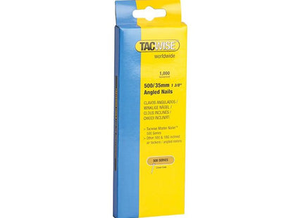 Tacwise 500 18 Gauge 35mm Angled Nails (Pack 1000) Tacwise - RockBottom Northampton
