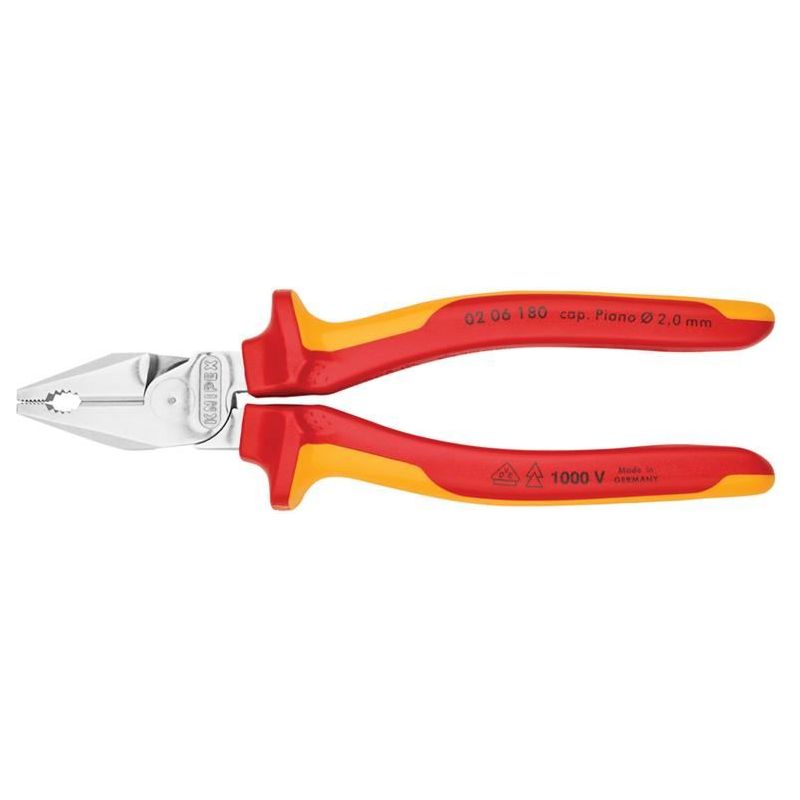 Knipex VDE High Leverage Combination Pliers 180mm Knipex - RockBottom Northampton