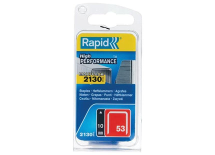 Rapid 53/10B 10mm Galvanised Staples (Pack 2000) Rapid - RockBottom Nothampton