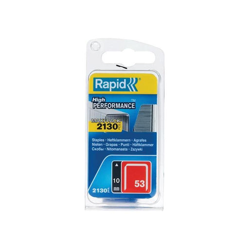 Rapid 53/10B 10mm Galvanised Staples (Pack 2000) Rapid - RockBottom Nothampton