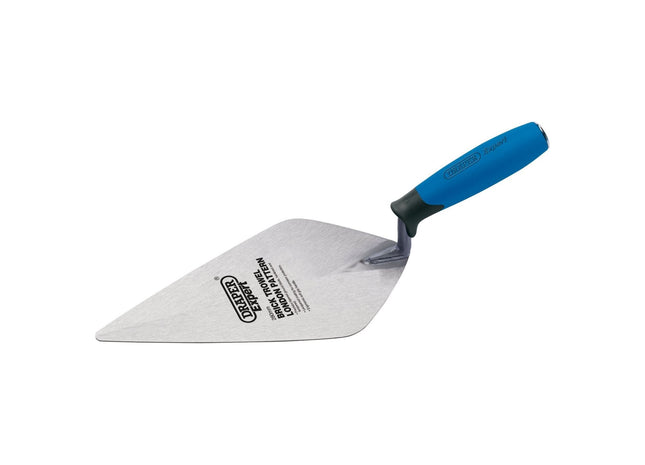 Draper Soft Grip Stainless Steel London Pattern Brick Trowel, 275mm 82148 Draper - Town Tools 