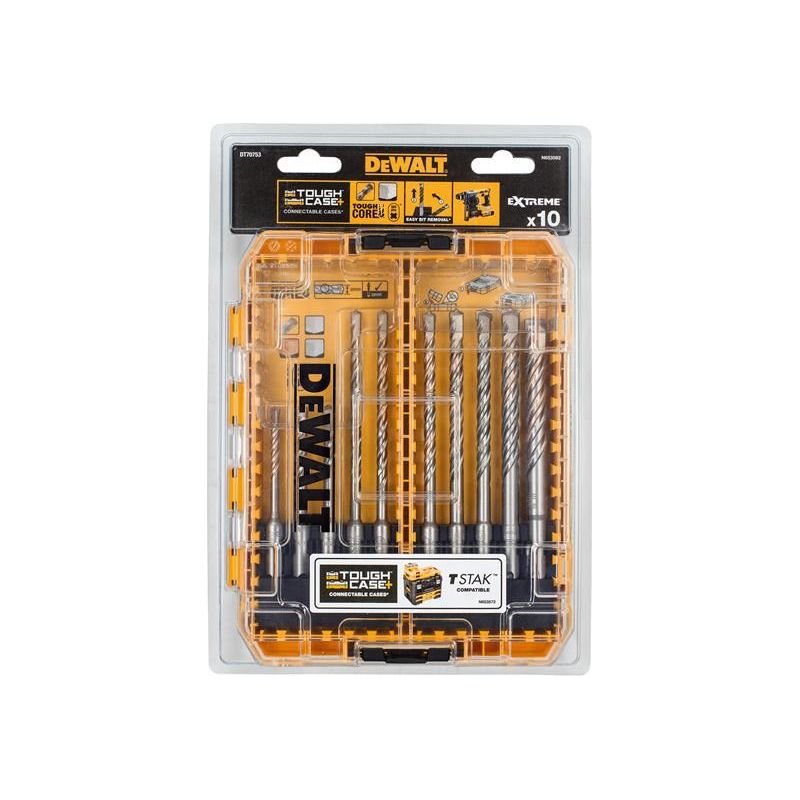 Dewalt Power Tools SDS Plus Extreme 2® Drill Bit Set, 10 Piece DeWALT Power Tools - RockBottom Northampton