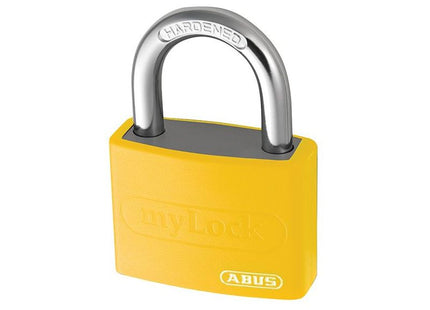 Abus Mechanical T65AL/40mm My Lock Aluminium Padlock Yellow Keyed Alike 6401 ABUS Mechanical - RockBottom Northampton 